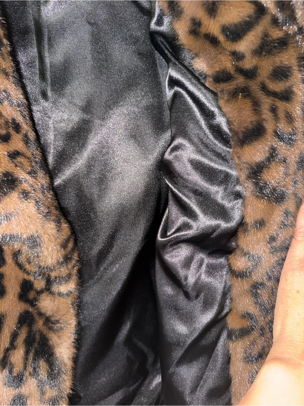 Laundry by Shelli Segal Leopard Faux-Fur Jacket - Brown size large - Picture 3 of 8